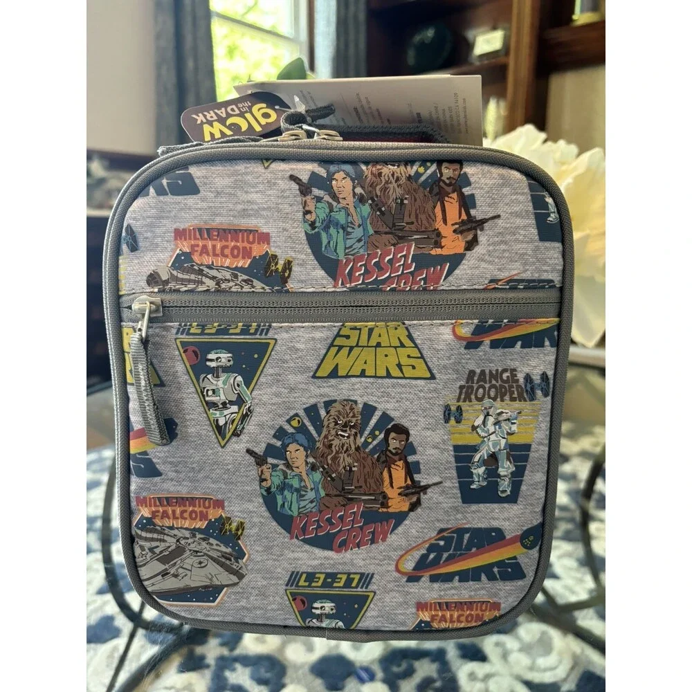 Pottery Barn School Disney Star Wars LUNCH BOX BAG SOLO travel boy Vader space -